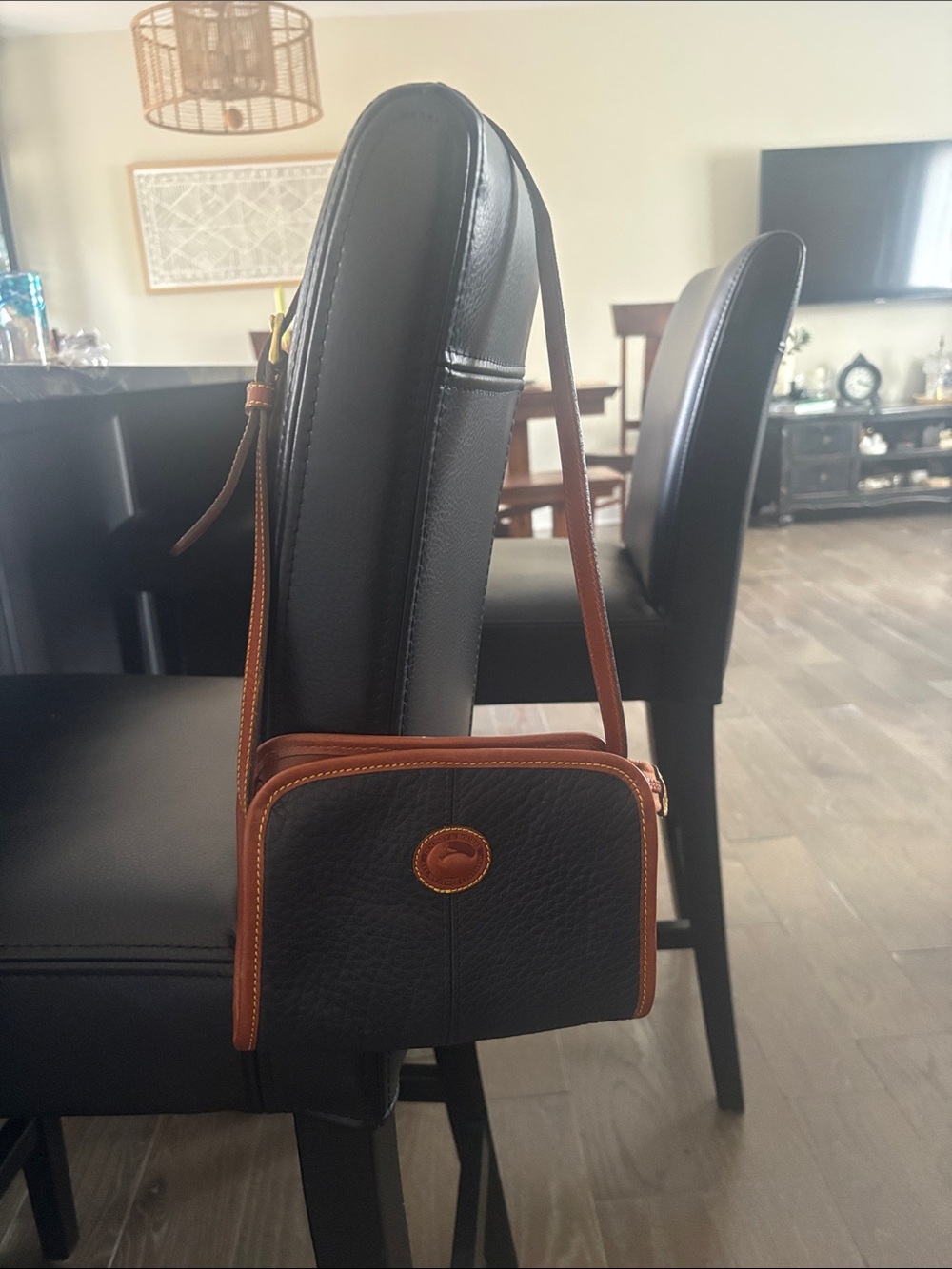 Dooney &Bourke Classic Brown and Black Leather  Bag